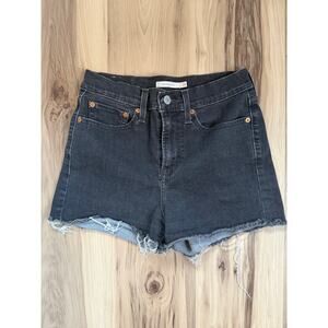Levi's Black High Rise Denim Shorts W28